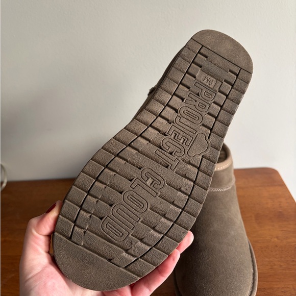 Women's Mushroom Brown Suede Ankle Boots by Project Cloud - Picture 4 of 7